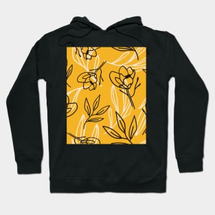 Drawing Flowers Pattern Hoodie